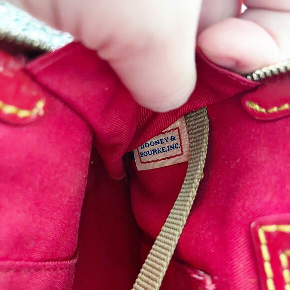 Dooney & Bourke Red Tartan Plaid Top Handle Satchel Handbag - Picture 4 of 16